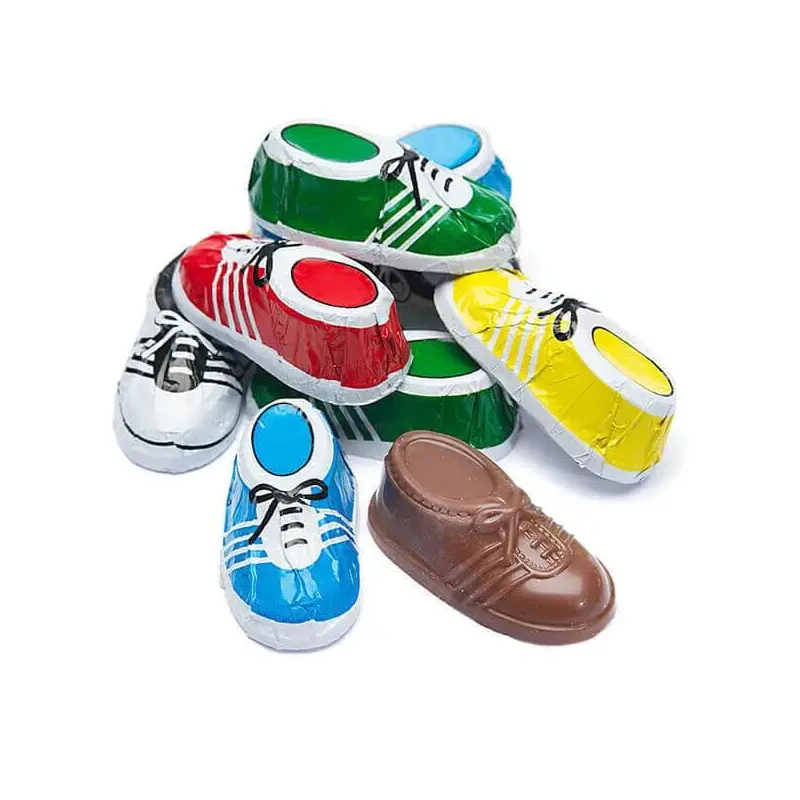Madelaine Foiled Milk Chocolate Sneakers Candy: 64-Piece Box