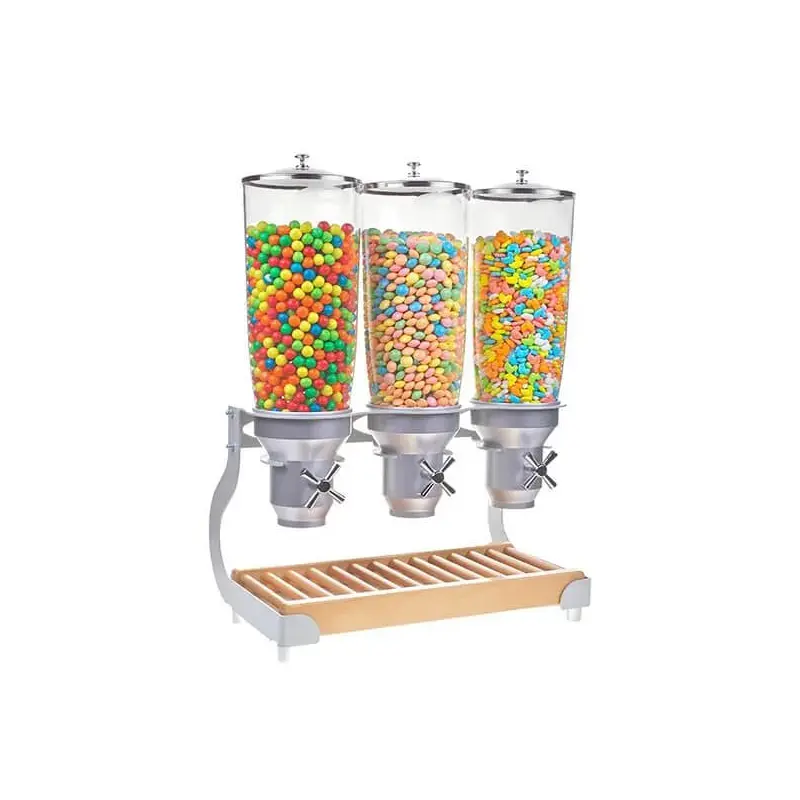 Triple Cylinder Tabletop Candy Dispenser: 1.4 Gallon