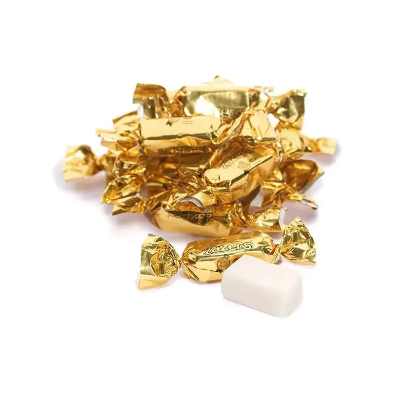 Zazers Gold Foiled Peach Chewy Candy: 1LB Bag