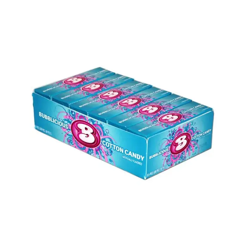 Bubblicious Bubble Gum Packs - Cotton Candy: 18-Piece Box