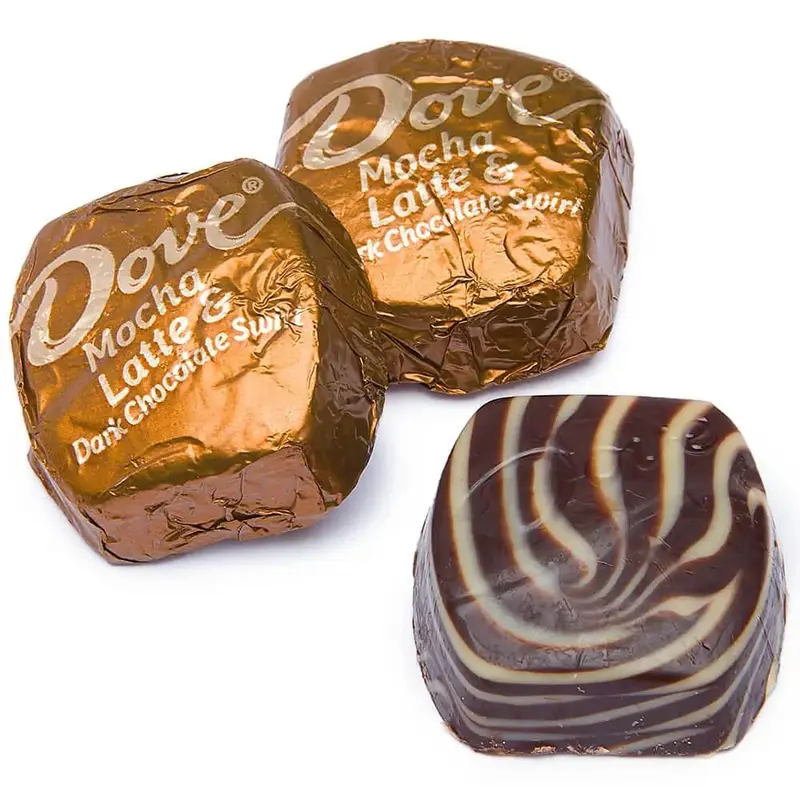 Dove Mocha Latte & Dark Chocolate Swirl Squares: 28-Piece Bag