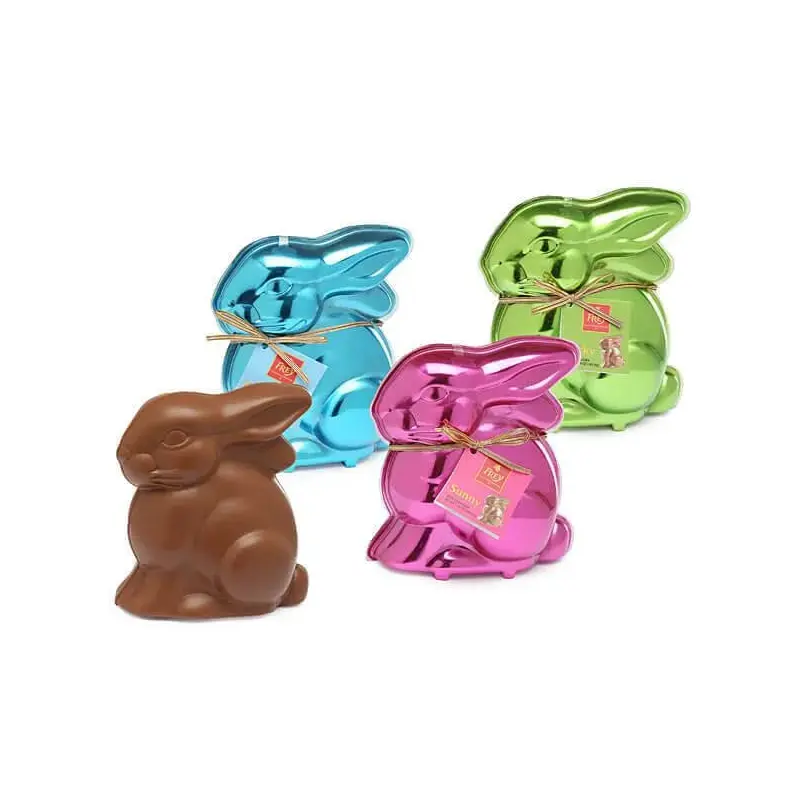 Foiled Milk Chocolate 6-Ounce Easter Bunnies: 3-Piece Set