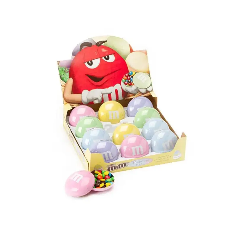 M&M's Filled Pastel Candy Tins: 12-Piece Box