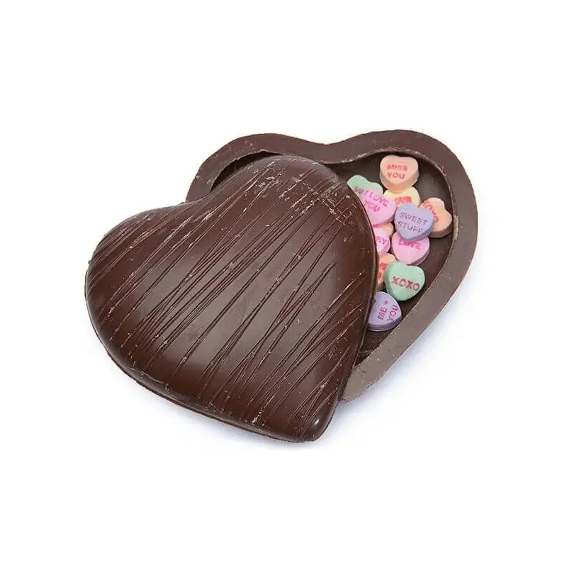 Necco Sweethearts Hollow Milk Chocolate Heart with Classic Candy Hearts