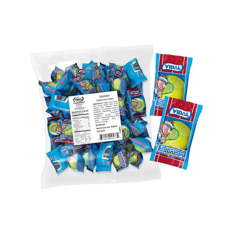 Tennis Balls Sour Bubblegum - Wrapped: 60-Piece Bag