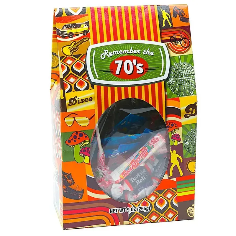 Classic Nostalgic Candy Gift Tote: 1970's