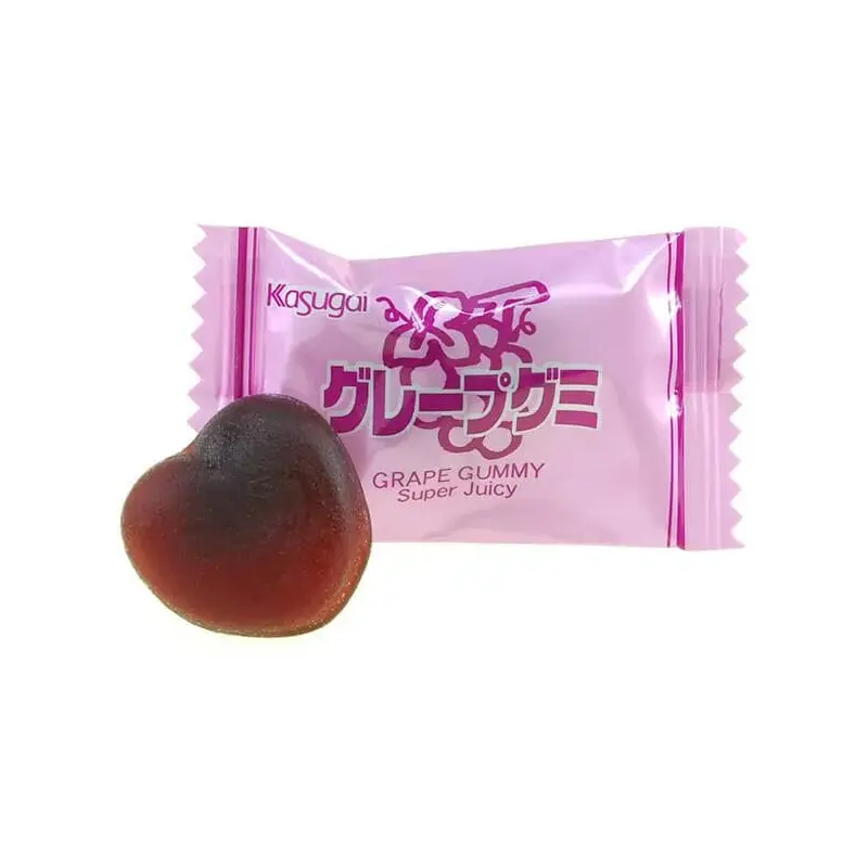 Kasugai Grape Gummy Candy: 20-Piece Bag