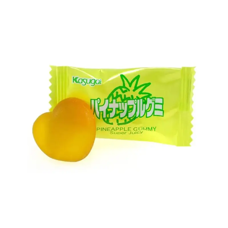 Kasugai Pineapple Gummy Candy: 24-Piece Bag