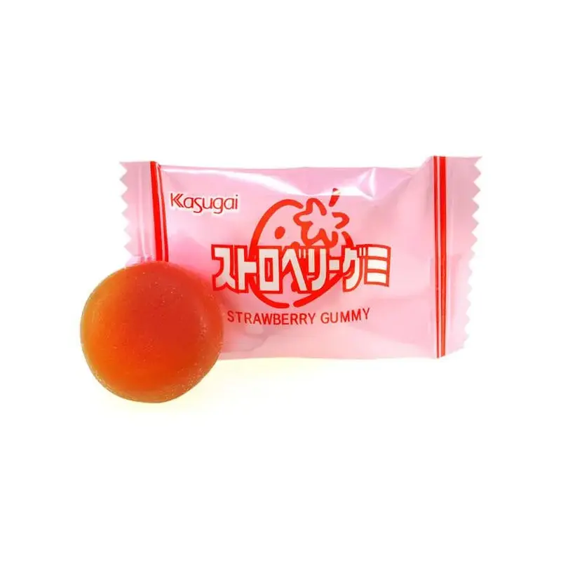 Kasugai Strawberry Gummy Candy: 24-Piece Bag