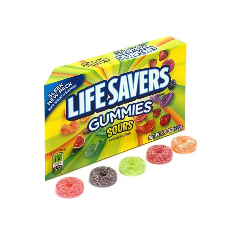 LifeSavers Gummies Candy 3.5-Ounce Packs - Sours: 12-Piece Box