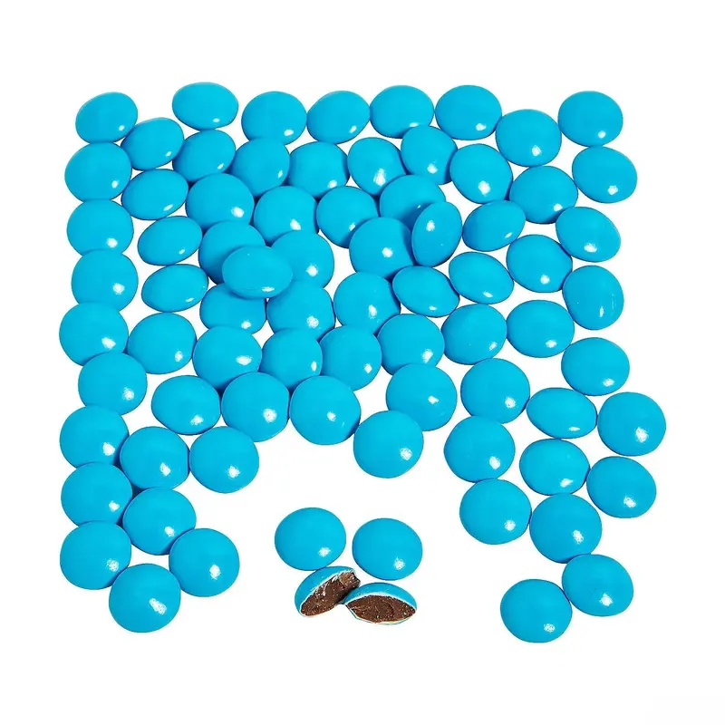 Milk Chocolate Gems - Baby Blue: 2LB Bag