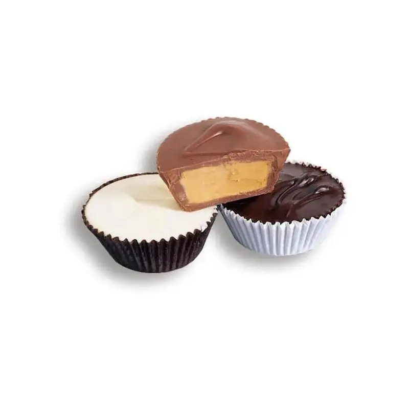 Asher's Giant Chocolate Peanut Butter Cups - White: 24-Piece Box