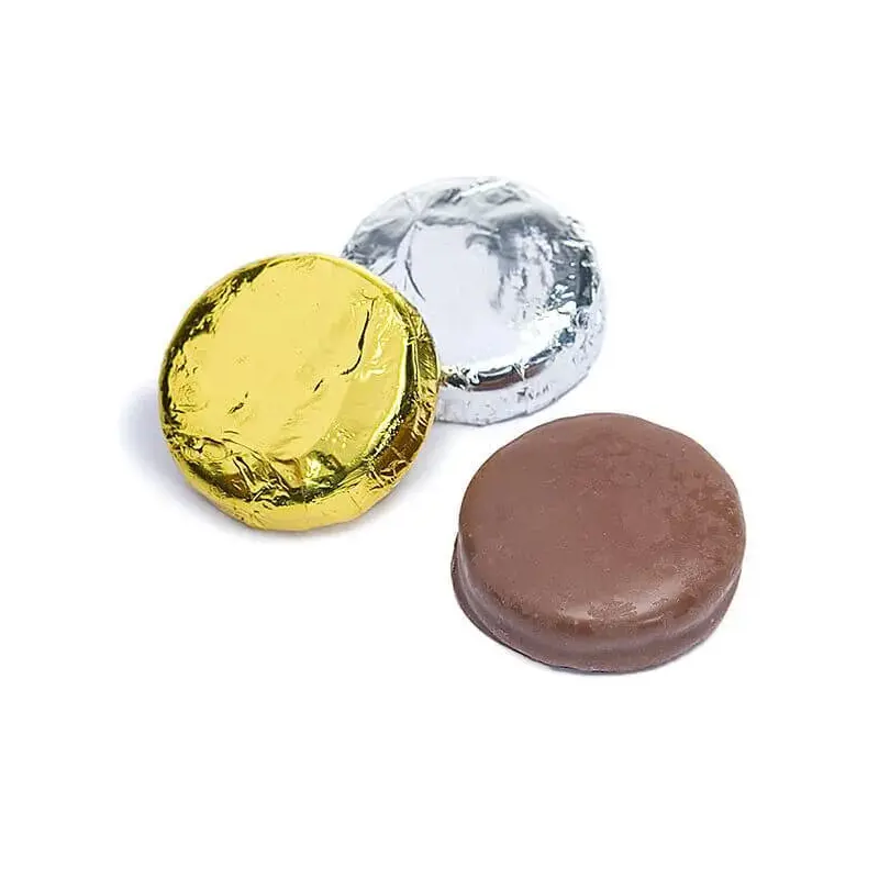 Belgian Milk Chocolate Covered Oreo Cookies - Gold and Silver Foiled: 9-Piece Gift Tube