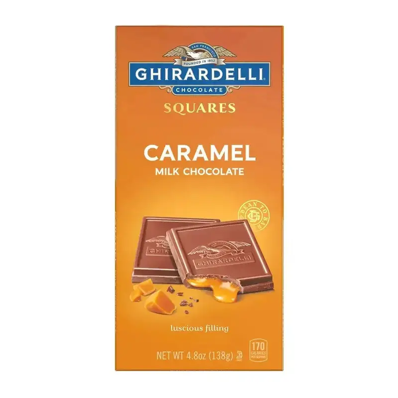 Ghirardelli 4.8-Ounce Milk Chocolate with Caramel Filling Candy Bars: 10-Piece Caddy