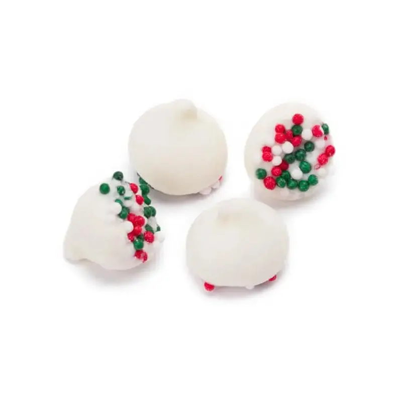 Guittard Petite White Chocolate Chips with Christmas Nonpareils: 5LB Bag