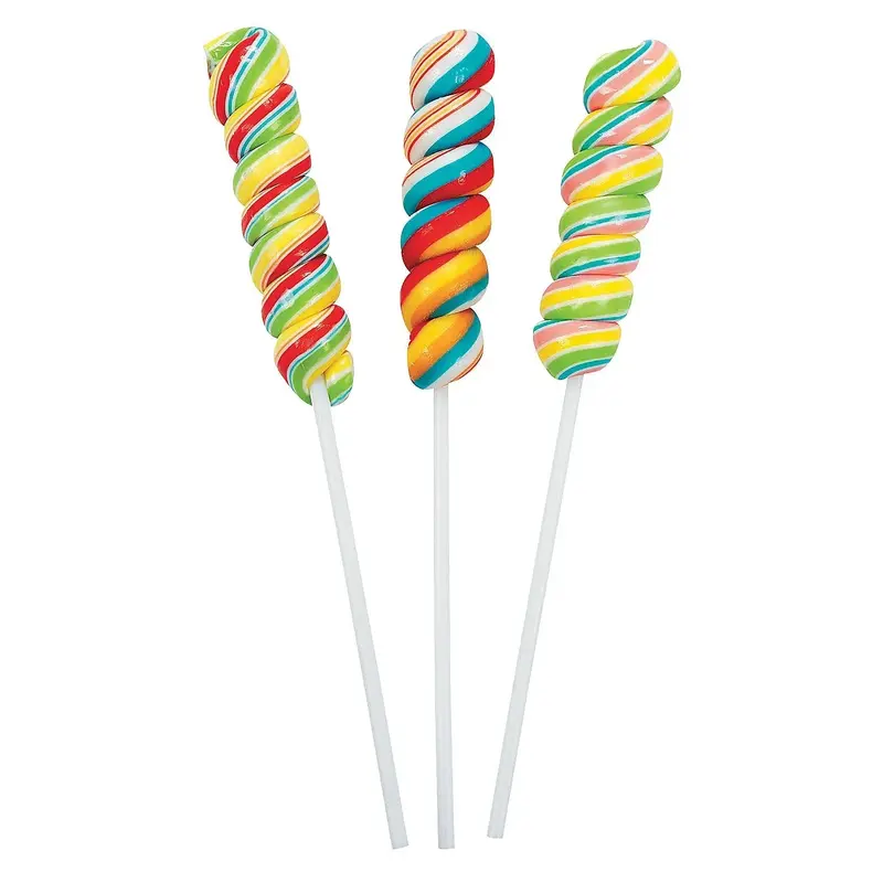Mini Rainbow Twisty Pops - Assorted: 12-Piece Bag