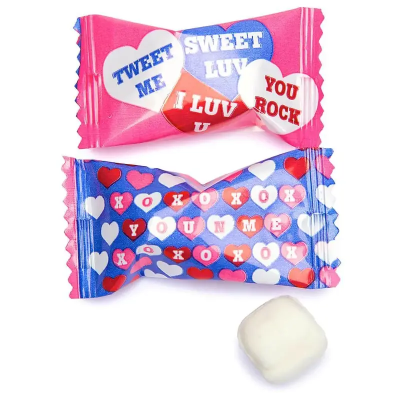 Valentine's Wrapped Buttermint Creams: 1000-Piece Case