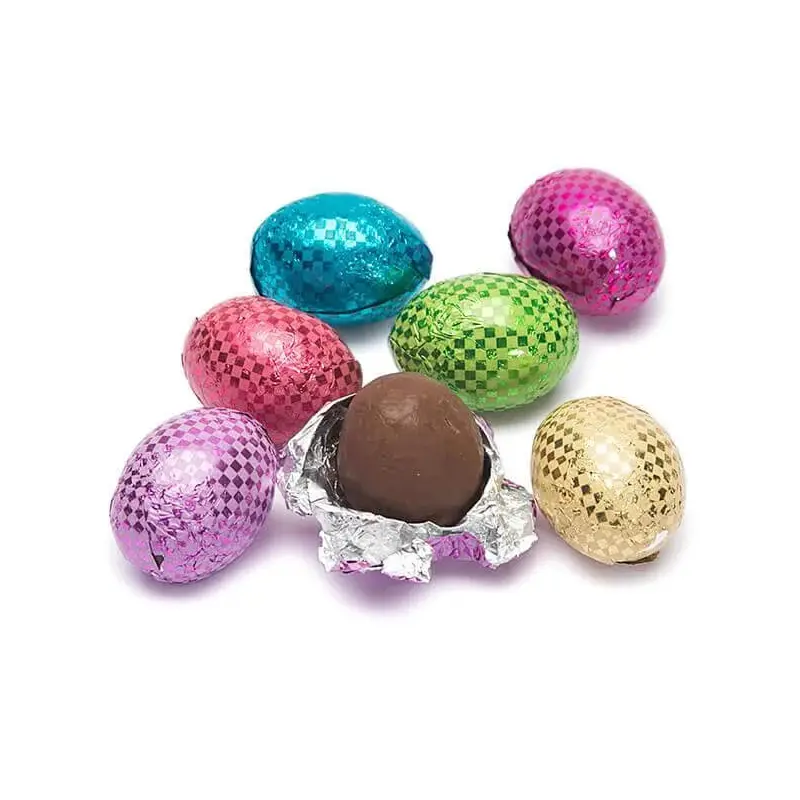 Madelaine Foiled Crisp Chocolate Easter Eggs Candy: 5LB Bag