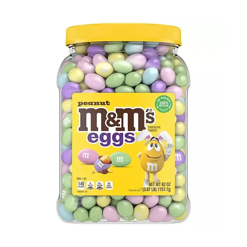 Pastel M&M's Candy Eggs - Peanut: 62-Ounce Jar