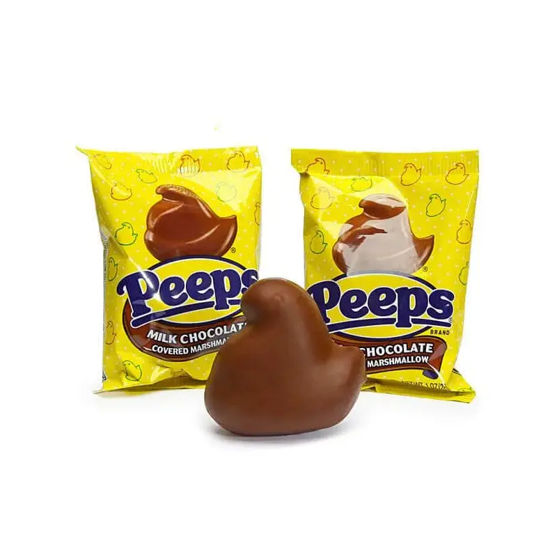 Peeps Milk Chocolate Covered Marshmallow Chicks: 24-Piece Box
