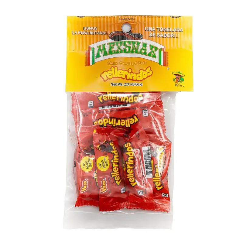 Vero Rellerindos Chili Filled Tamarind Hard Candy Peg Bag: 12-Piece Case