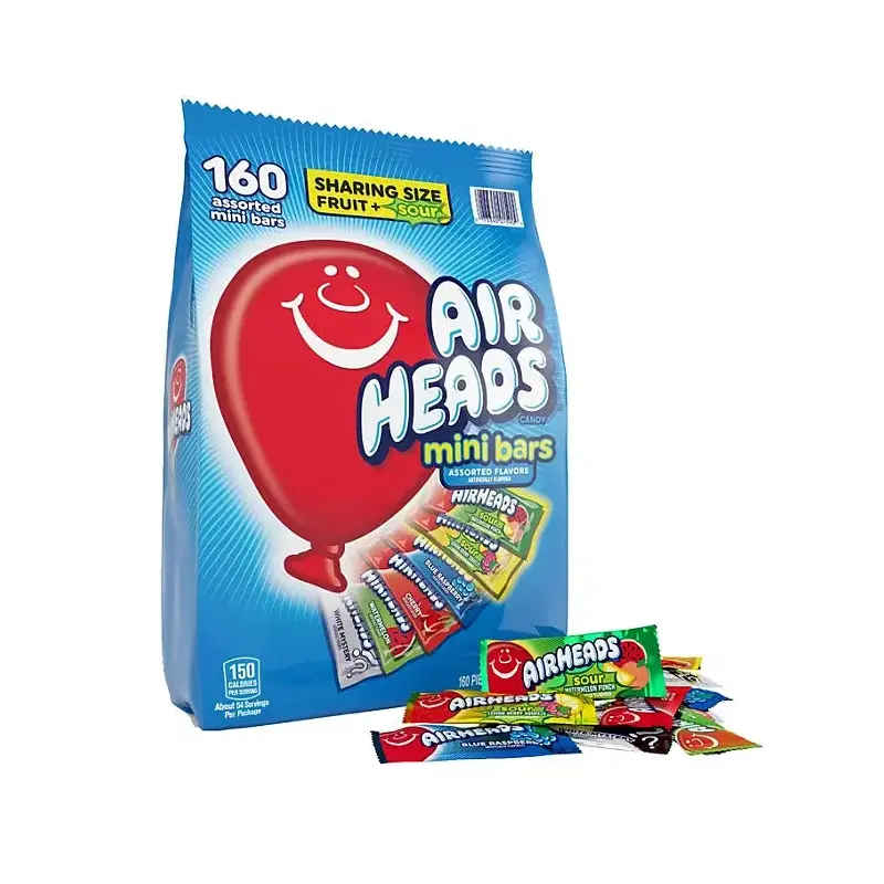 AirHeads Taffy Assorted Mini Candy Bars: 160-Piece Bag