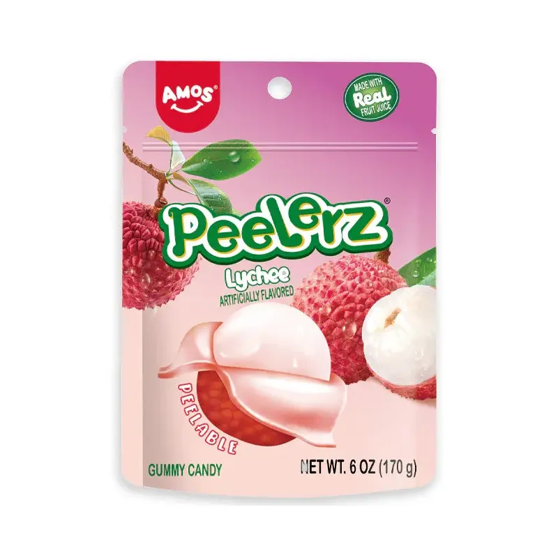Amos Peelerz Peelable Gummy Lychee: 12-Piece Case