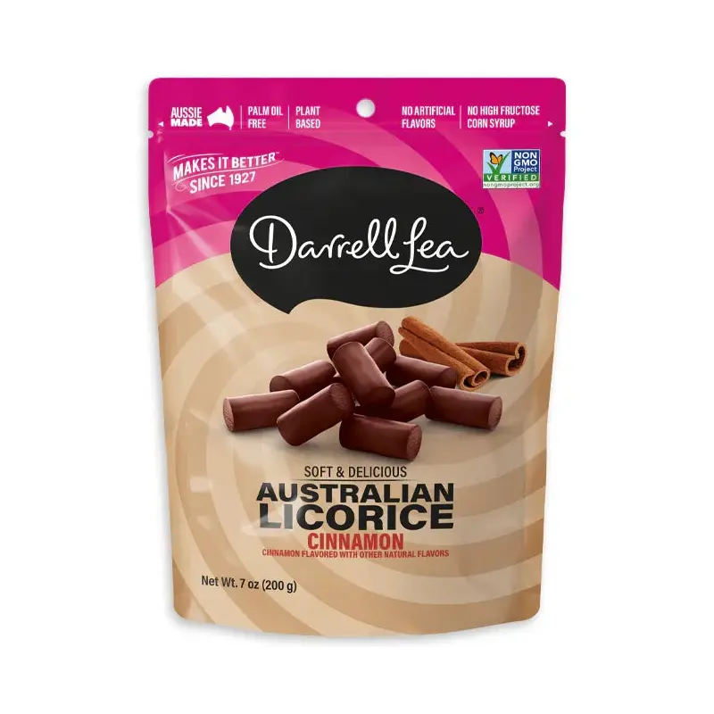 Darrell Lea Cinnamon Soft Australian Licorice Non-GMO: 8-Piece Case