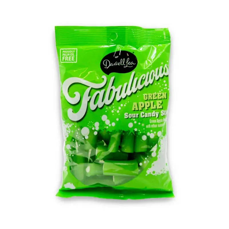 Darrell Lea Fabulicious Green Apple Licorice Stix: 8-Piece Box