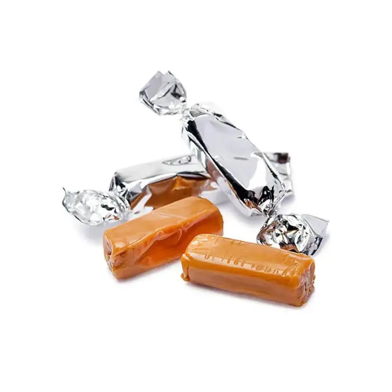 Foiled Caramel Candy - Silver: 180-Piece Bag