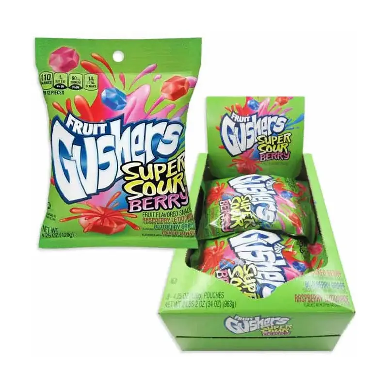 Fruit Gushers Super Sour Berry: 8-Piece Display