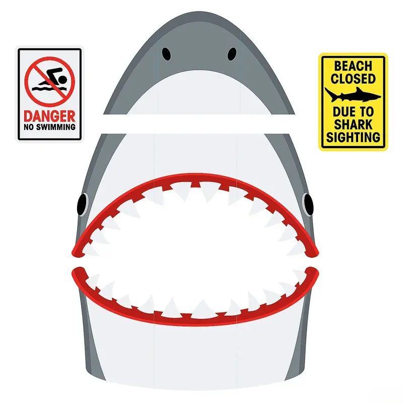 Gray & White Shark Trunk-or-Treat Decorating Kit