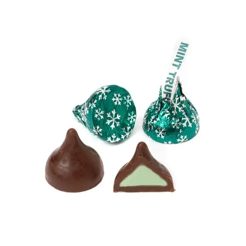 Hershey's Kisses Dark Chocolates with Mint Truffle Filling: 9-Ounce Bag