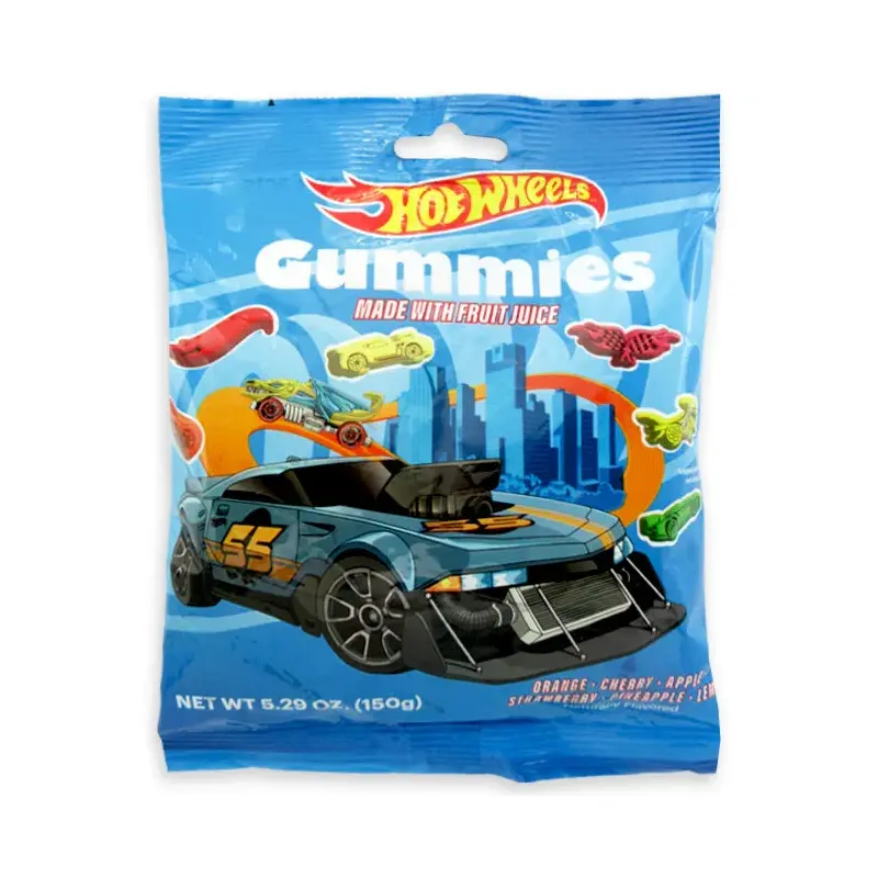 Hot Wheels Gummies Peg Bag: 12-Piece Case