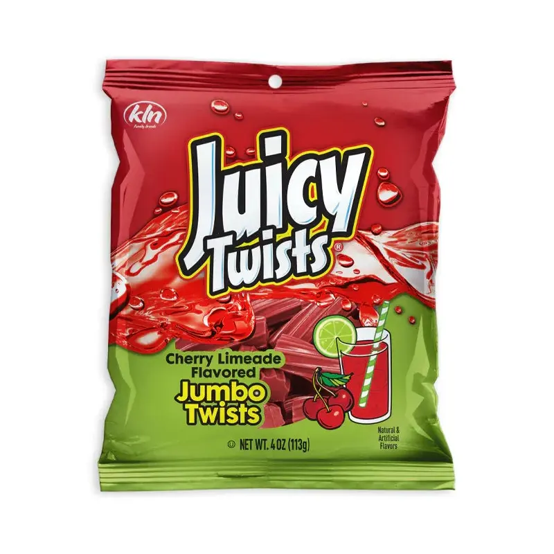 Kenny's Juicy Licorice Twists- Cherry Limeade Peg Bag: 12-Piece Case