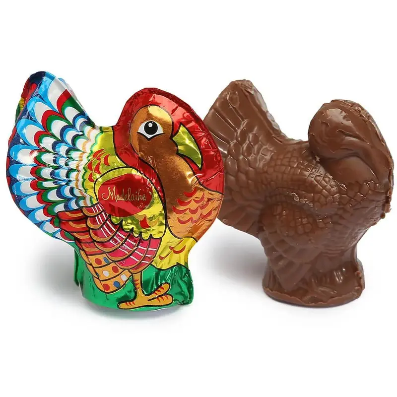 Madelaine Foiled Semi-Solid 1-Ounce Milk Chocolate Turkeys: 40-Piece Display