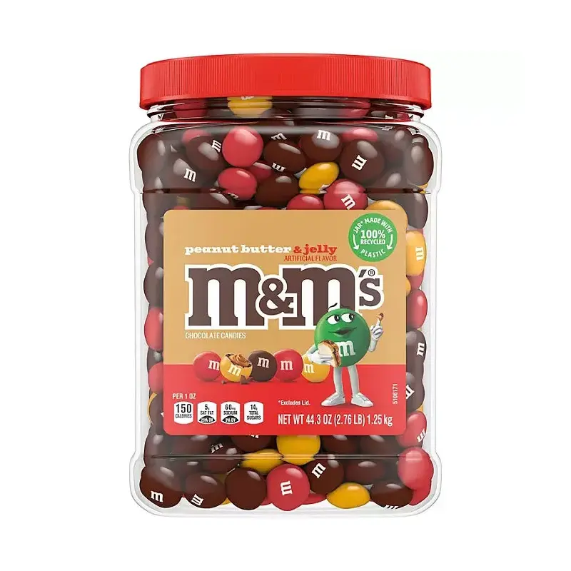 Peanut Butter and Jelly Milk Chocolate M&M's Candy: 44-Ounce Tub
