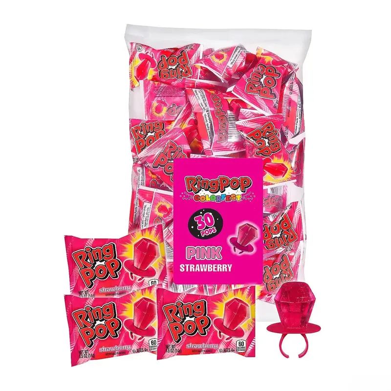 Pink Ring Pops: 30-Piece Bag