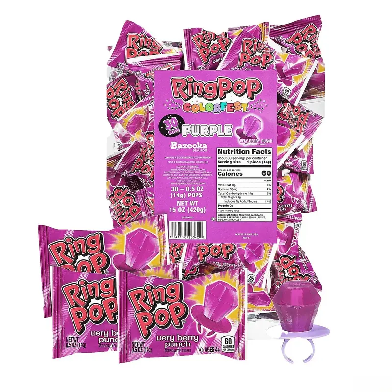 Purple Ring Pops: 30-Piece Bag