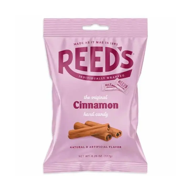 Reed's Hard Candy Peg Bag - Cinnamon: 12-Piece Case