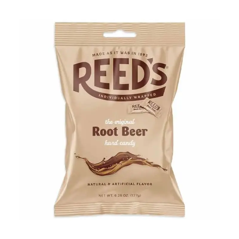 Reed's Hard Candy Peg Bag - Root Beer: 12-Piece Case