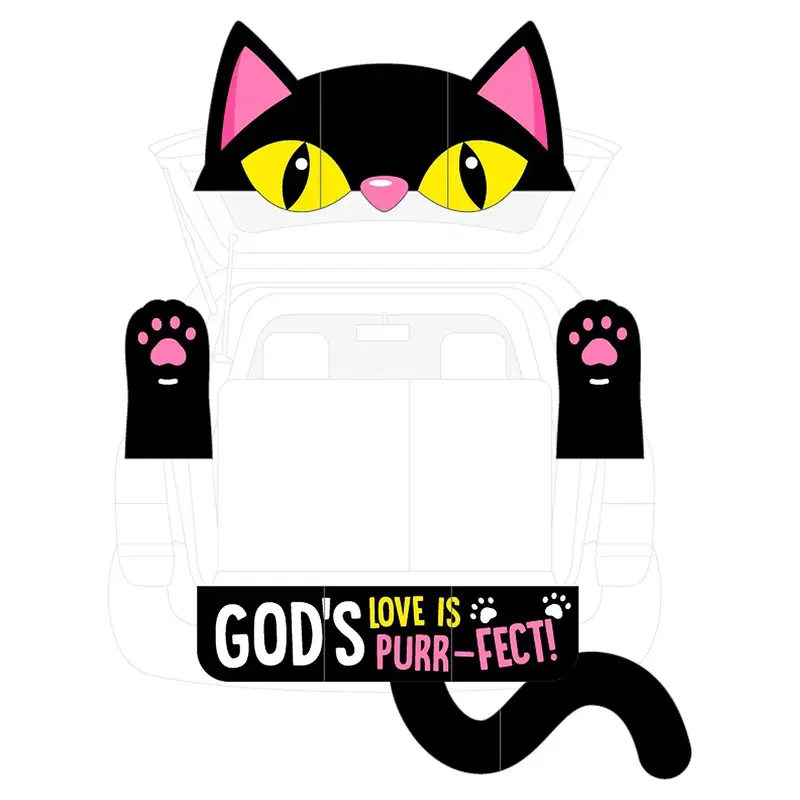 Religious Black Cat Trunk-or-Treat Decorating Kit