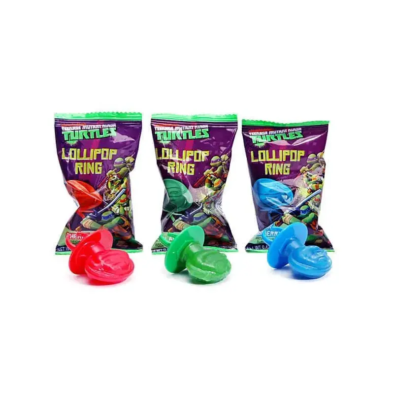 Teenage Mutant Ninja Turtles Lollipop Candy Rings: 24-Piece Display