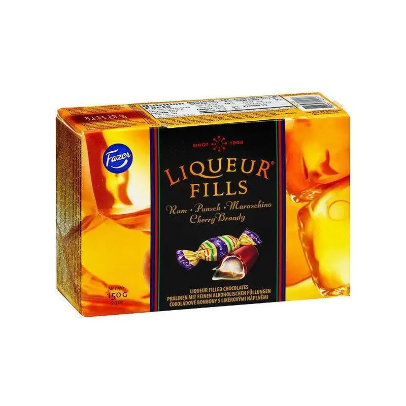 Fazer Liqueur Filled Chocolate Assortment: 5.3-Ounce Box