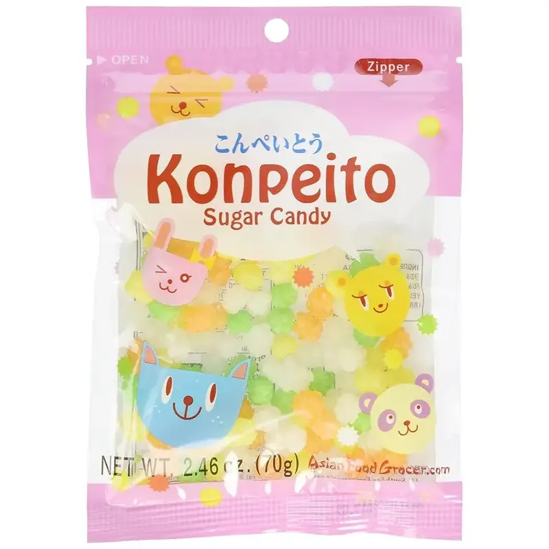 Konpeito Prickly Hard Candy Balls Peg Bags: 24-Piece Case