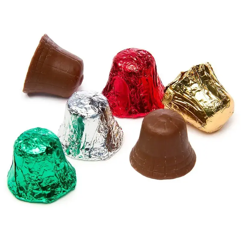 Madelaine Christmas Foiled Chocolate Bells - Milk: 10LB Bag