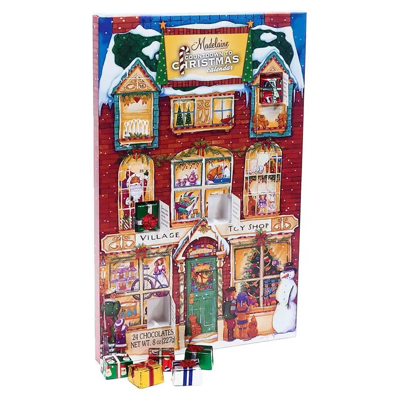 Madelaine Deluxe Christmas Chocolate Advent Calendar: 12-Piece Case