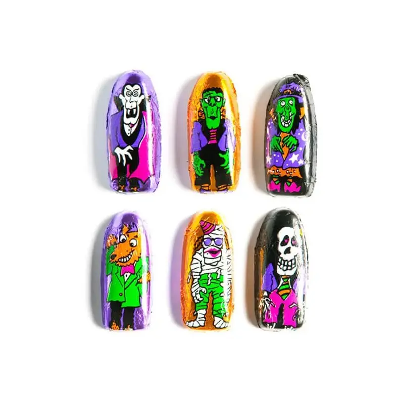 Madelaine Foiled Milk Chocolate Mini Monsters Halloween Candy: 5LB Bag