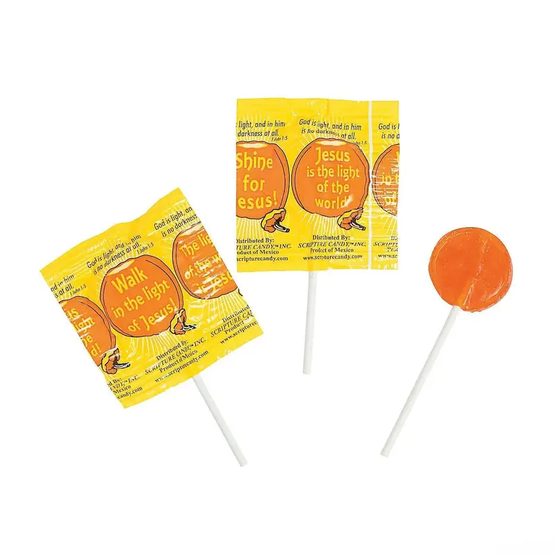 Scripture Candy Religious Harvest Lollipops: 50-Piece Bag