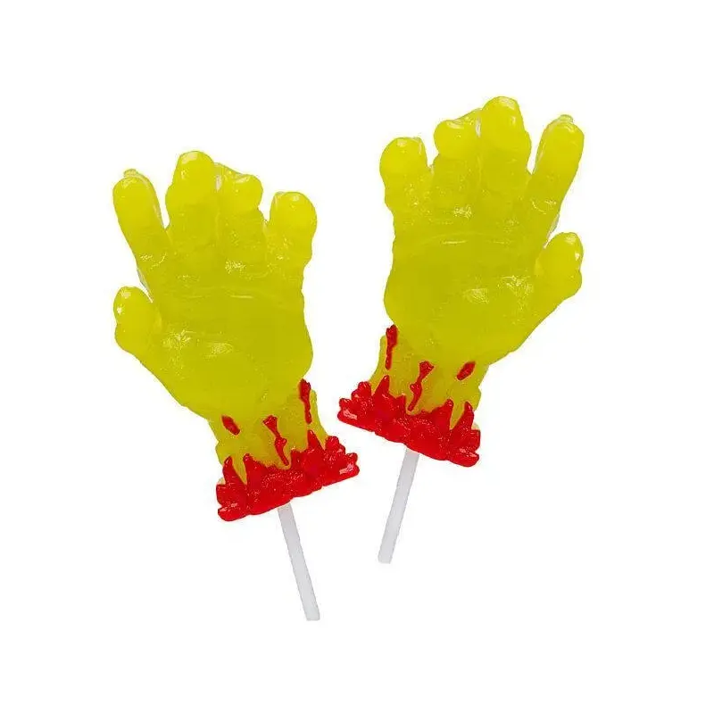 Treat Street Zombie Hand Gummy Lollipops: 12-Piece Box